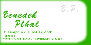 benedek plhal business card
